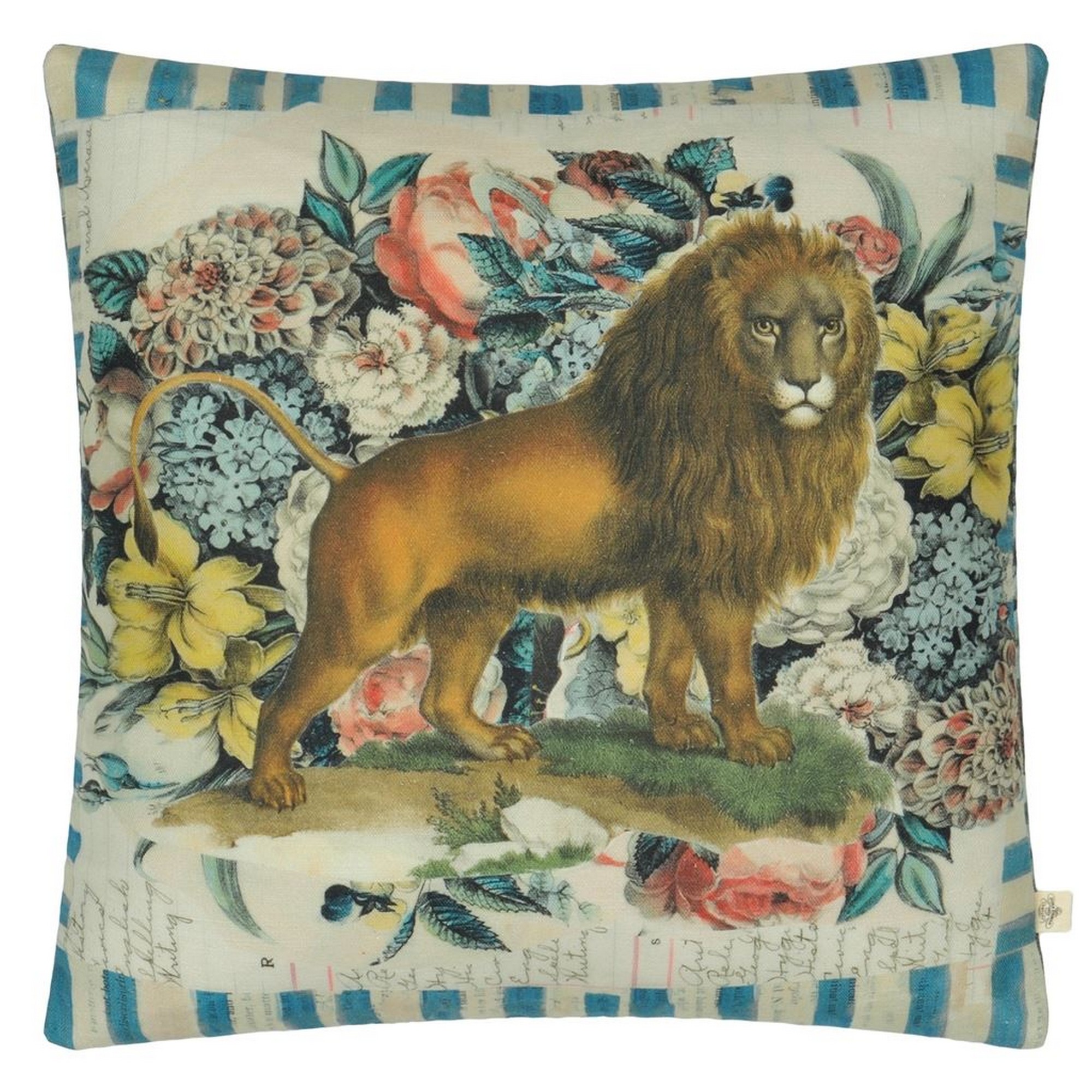 Manes Cushion In Delft By John Derian Multi